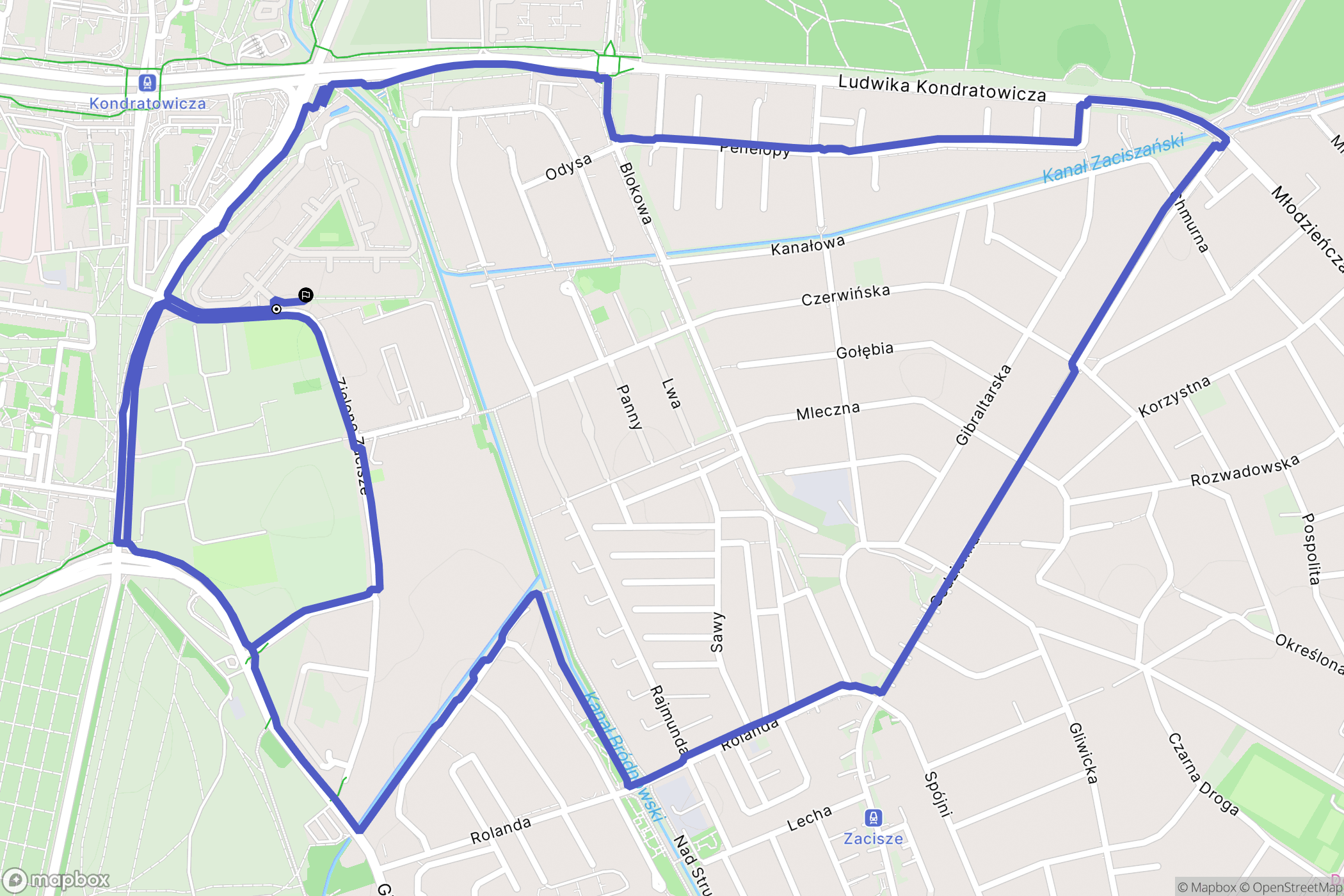 Warszawa: mapa trasy - Poland
