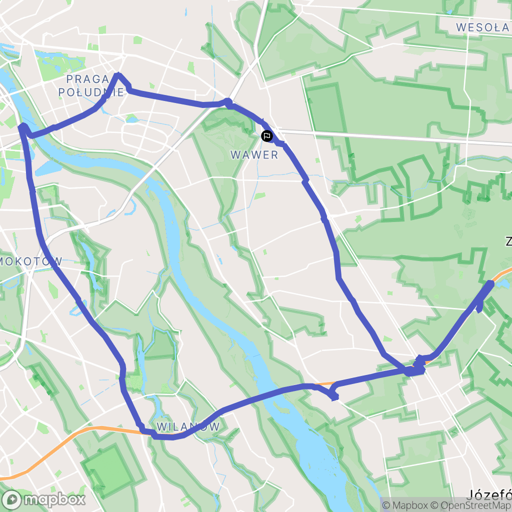 Warszawa: mapa trasy - Poland