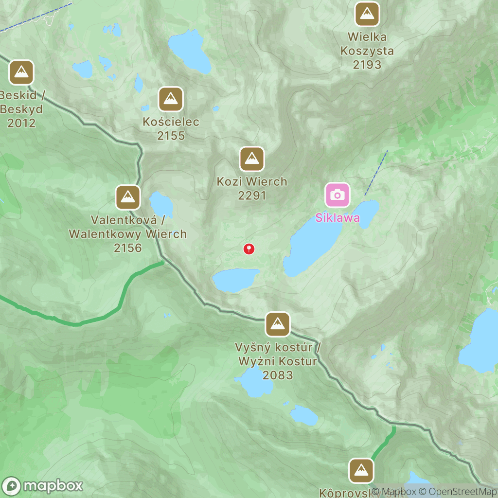 Mapa wyznaczonego obszaru dolina-pieciu-stawow