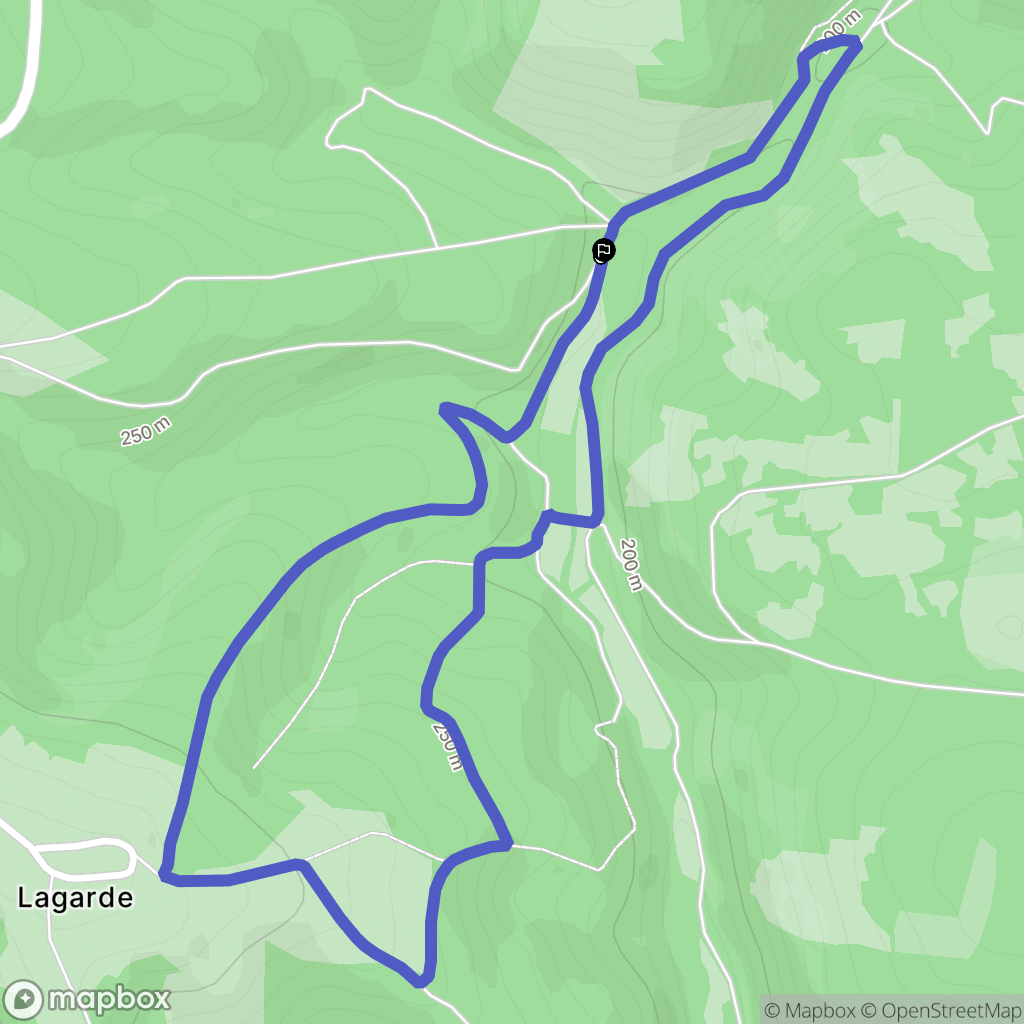 Bellefont-La Rauze : carte du parcours de randonnée - France