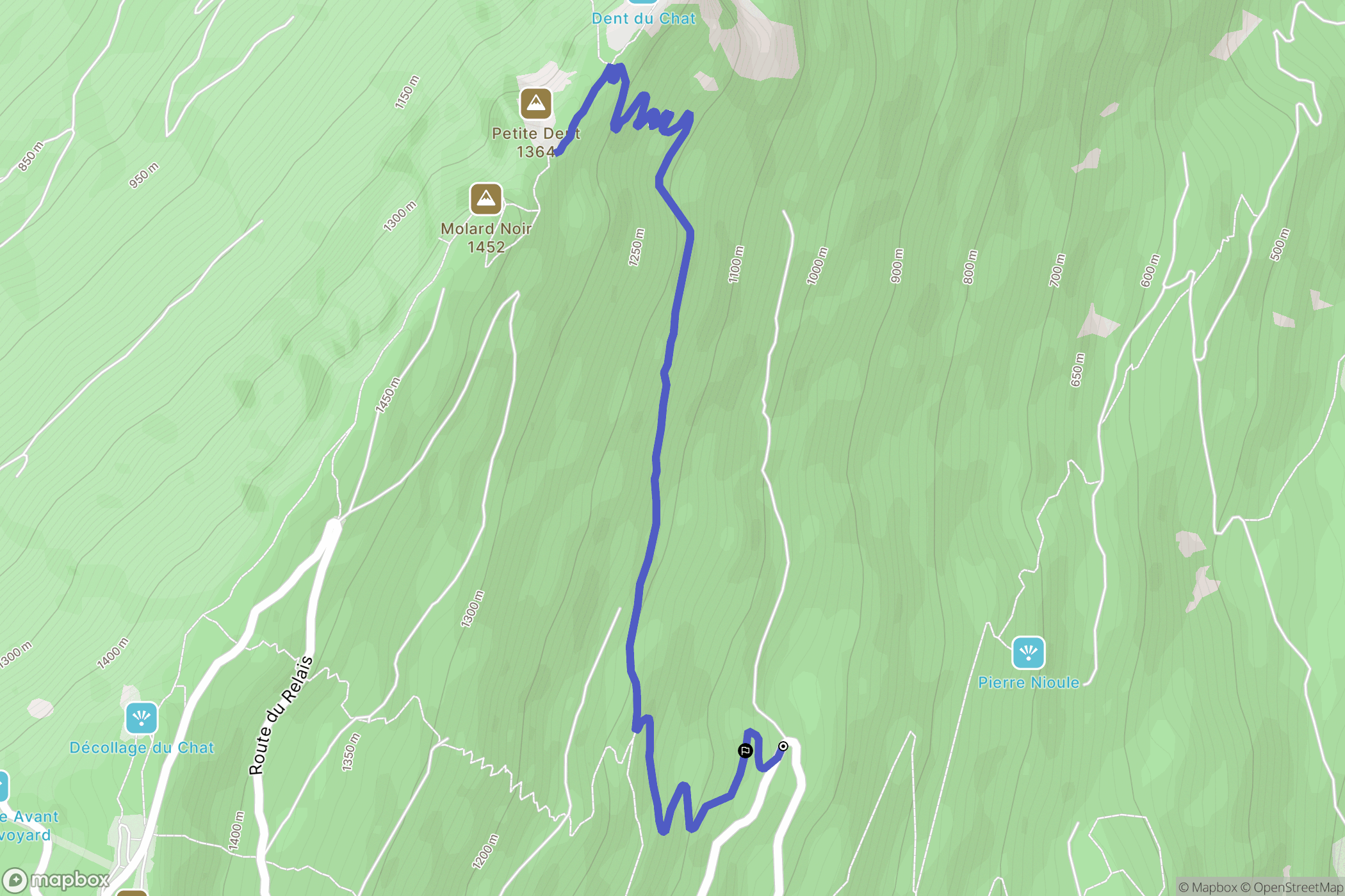 Le Bourget-du-Lac : carte du parcours de randonnée - France