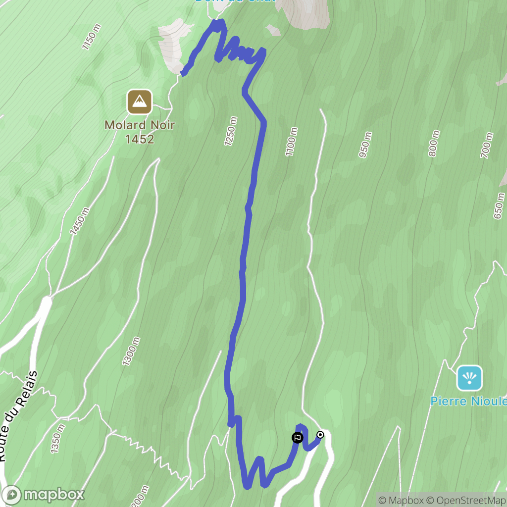 Le Bourget-du-Lac : carte du parcours de randonnée - France