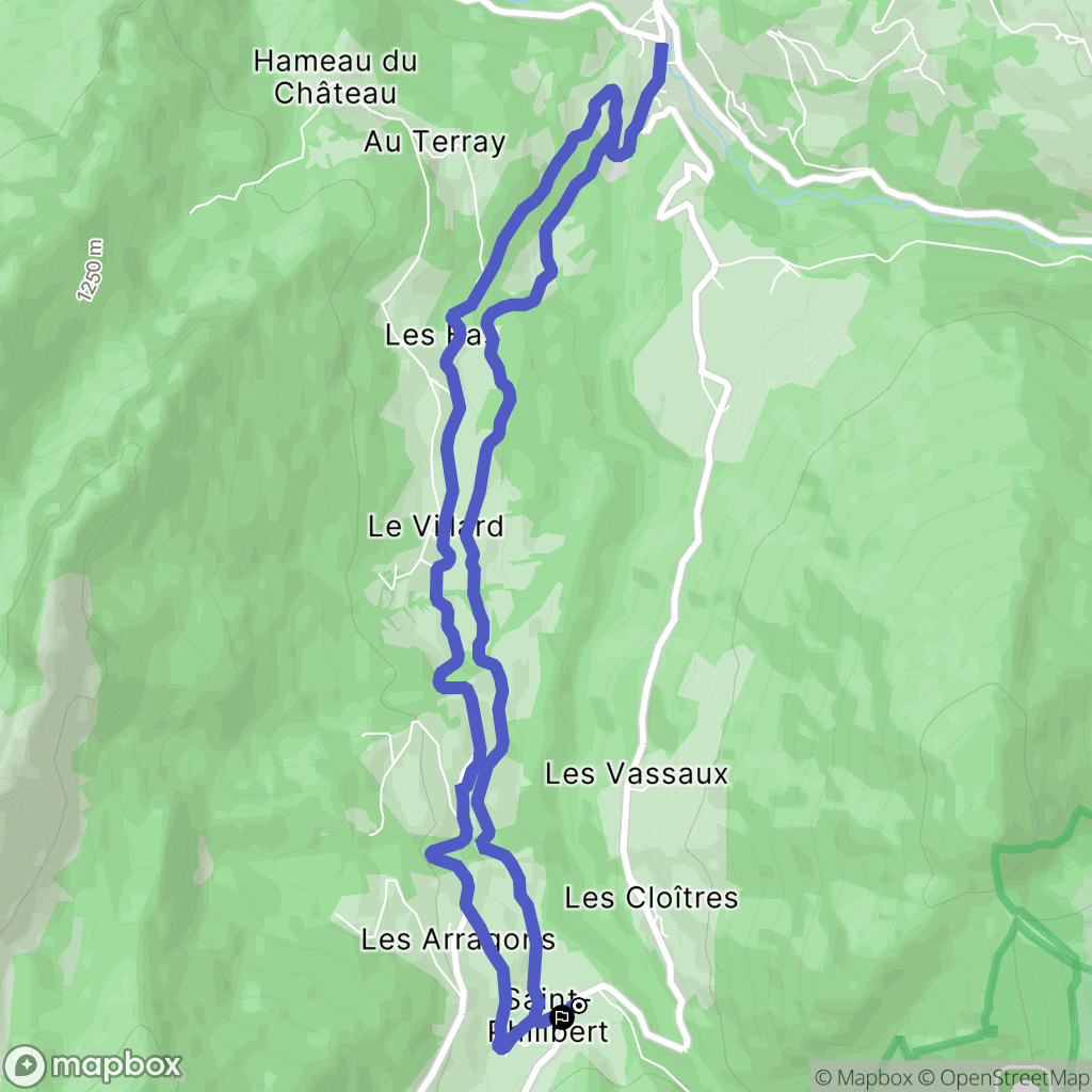 Saint-Pierre-d'Entremont : carte du parcours de randonnée - France