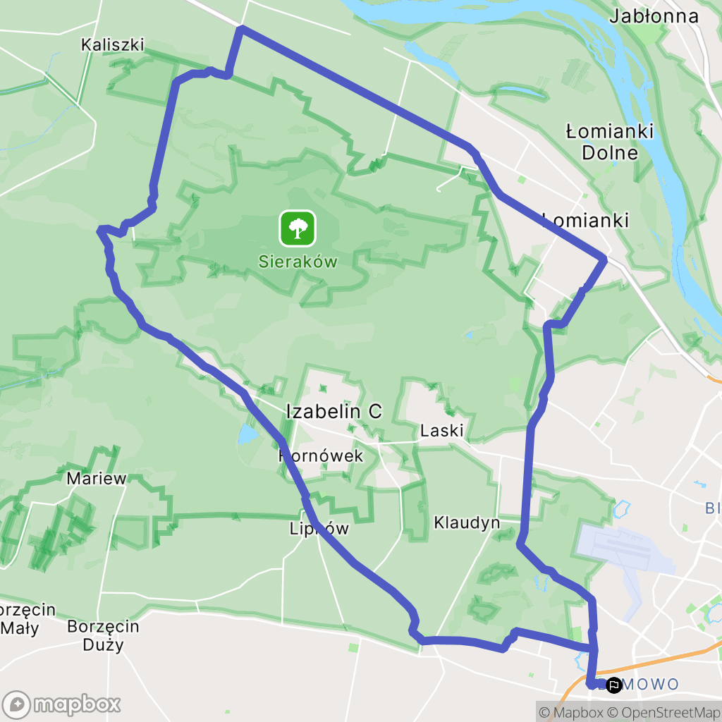 Warszawa: mapa trasy - Poland