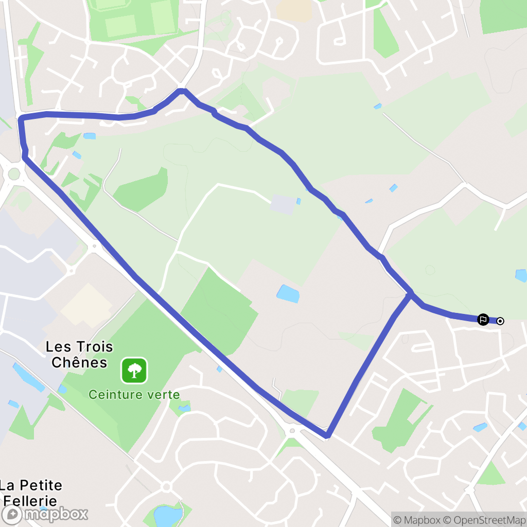 Avrillé : carte du parcours de randonnée - France