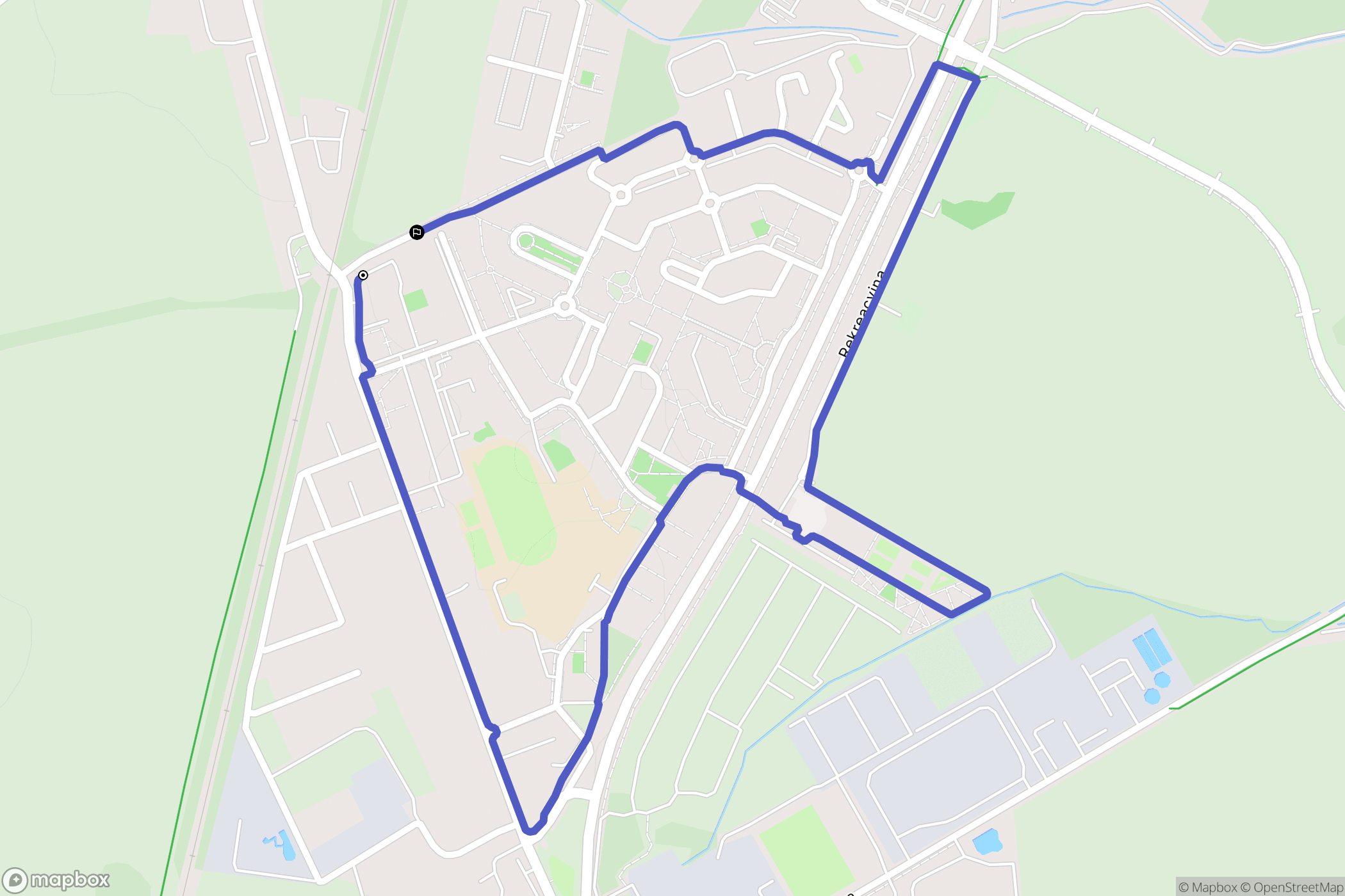 Przecław: mapa trasy - Poland