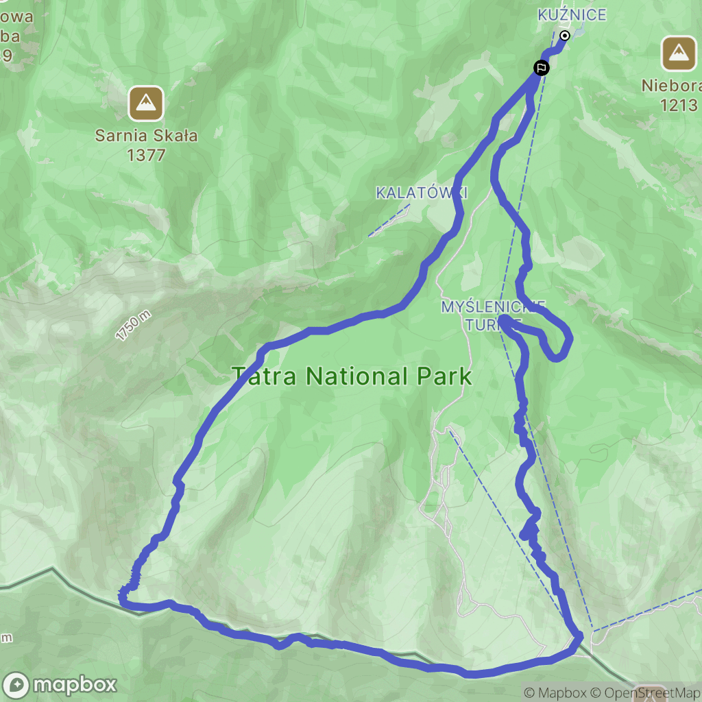 Zakopane: mapa trasy - Poland