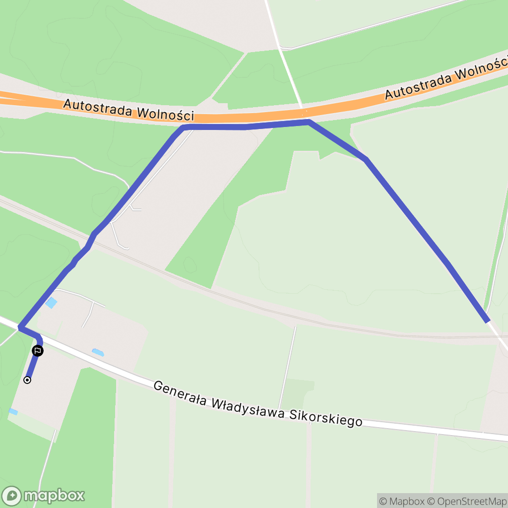 Rzepin: mapa trasy - Poland