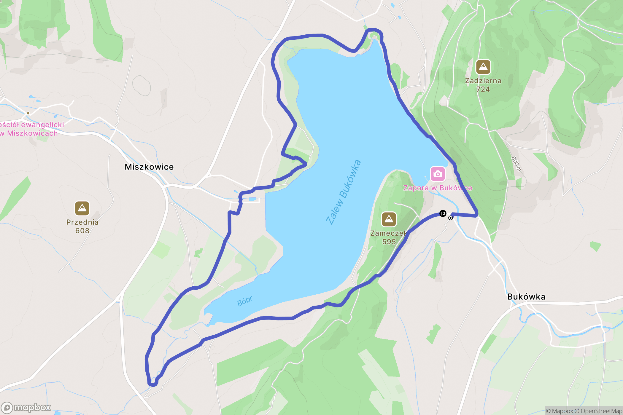 Bukówka: mapa trasy - Poland