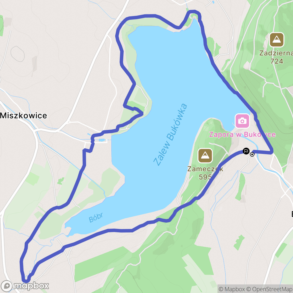 Bukówka: mapa trasy - Poland