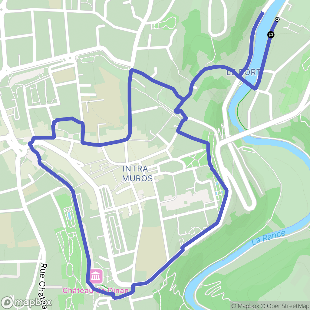 Lanvallay : carte du parcours de randonnée - France