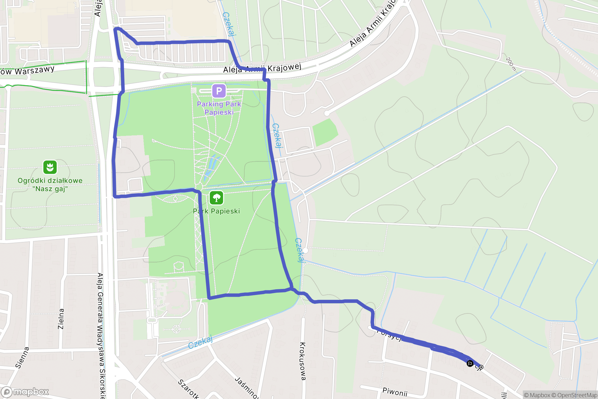 Rzeszów: mapa trasy - Poland