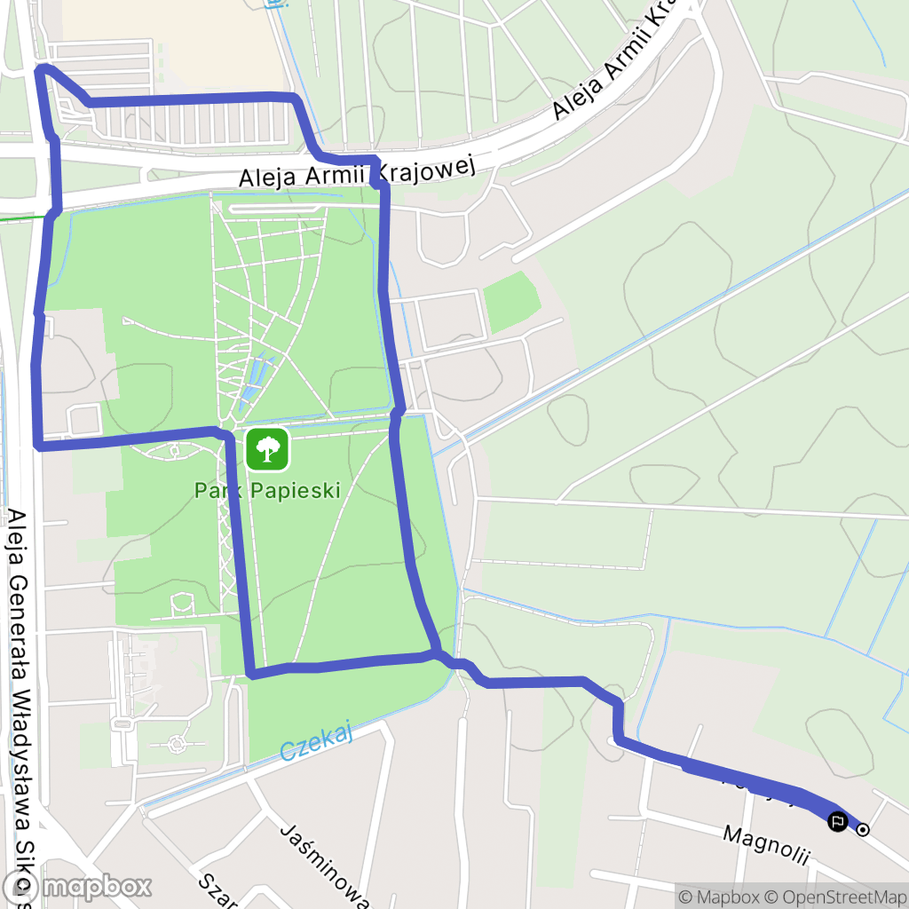 Rzeszów: mapa trasy - Poland