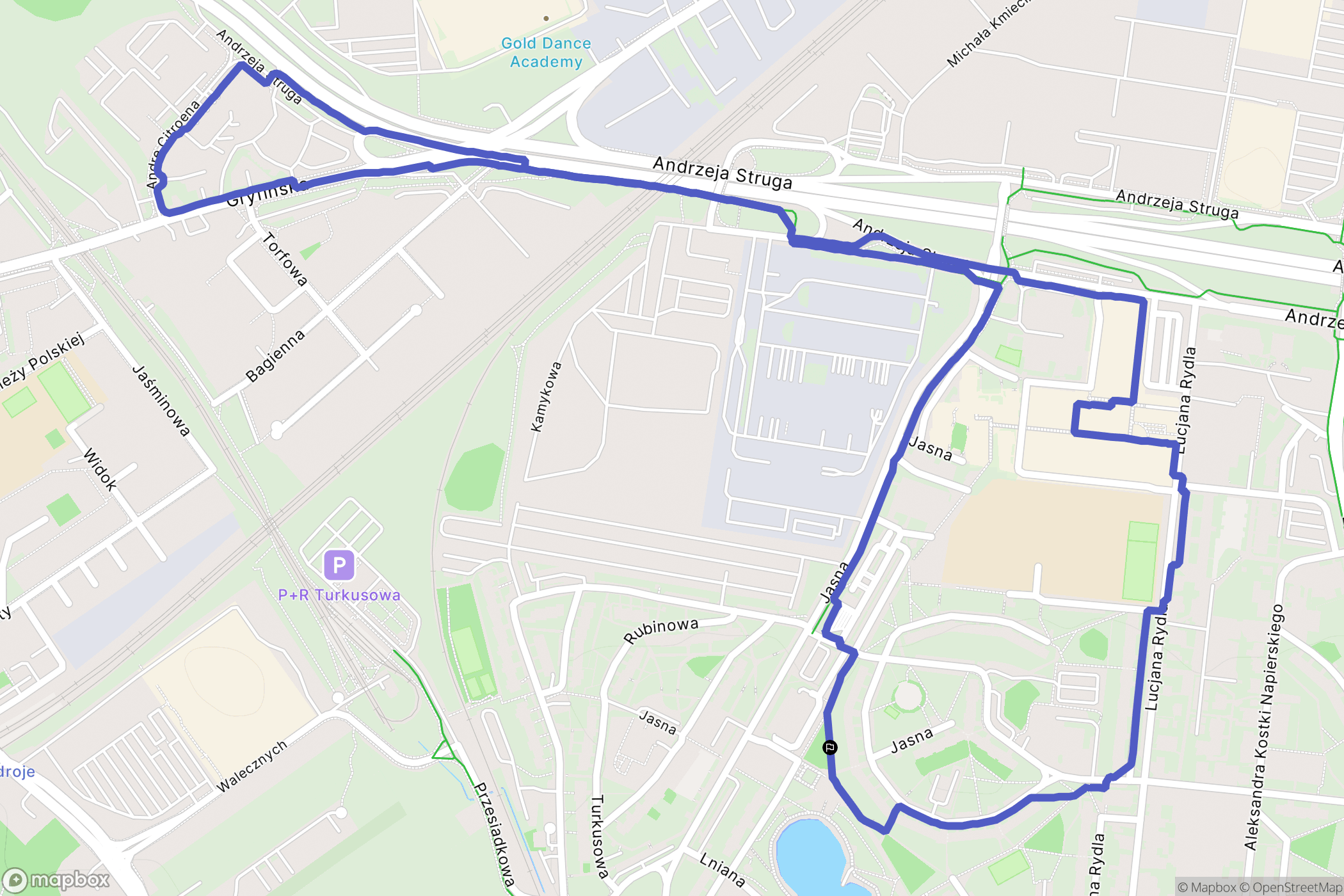 Szczecin: mapa trasy - Poland