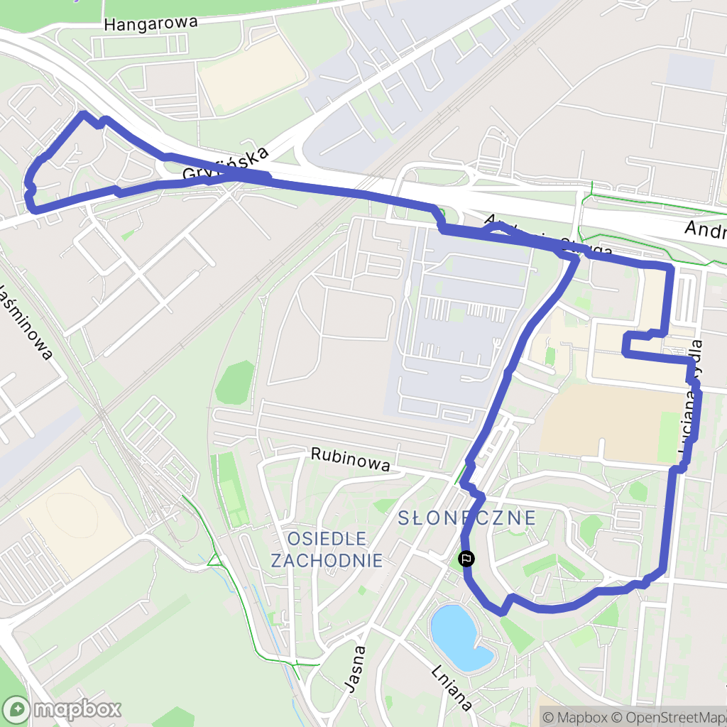 Szczecin: mapa trasy - Poland