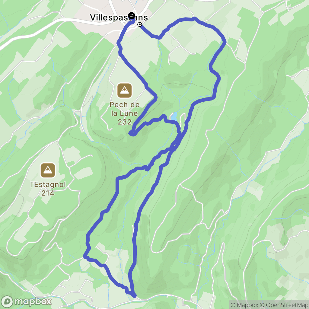 Villespassans : carte du parcours de randonnée - France