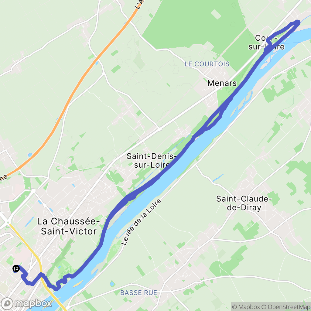 Blois : carte du parcours de randonnée - France