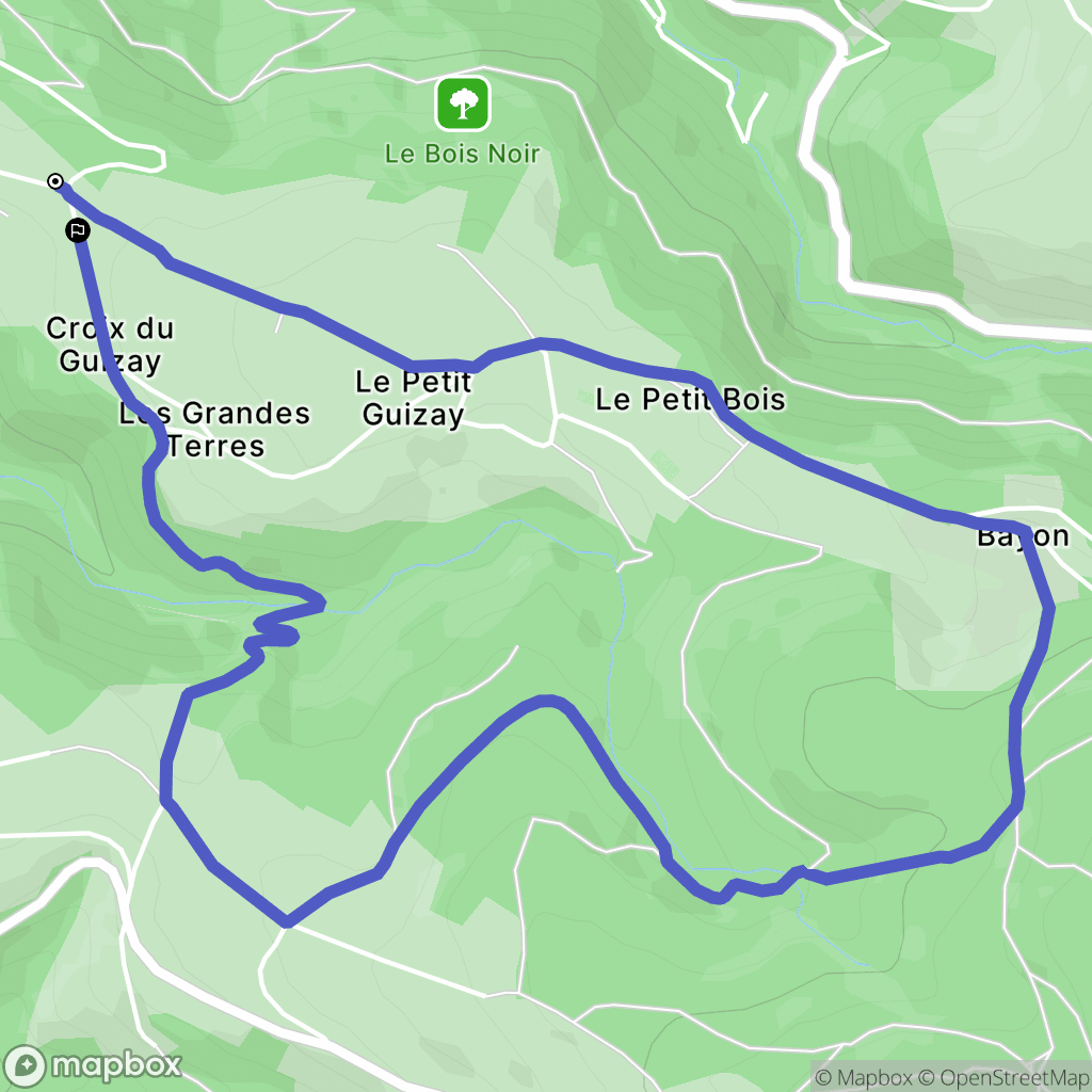 Planfoy : carte du parcours de randonnée - France