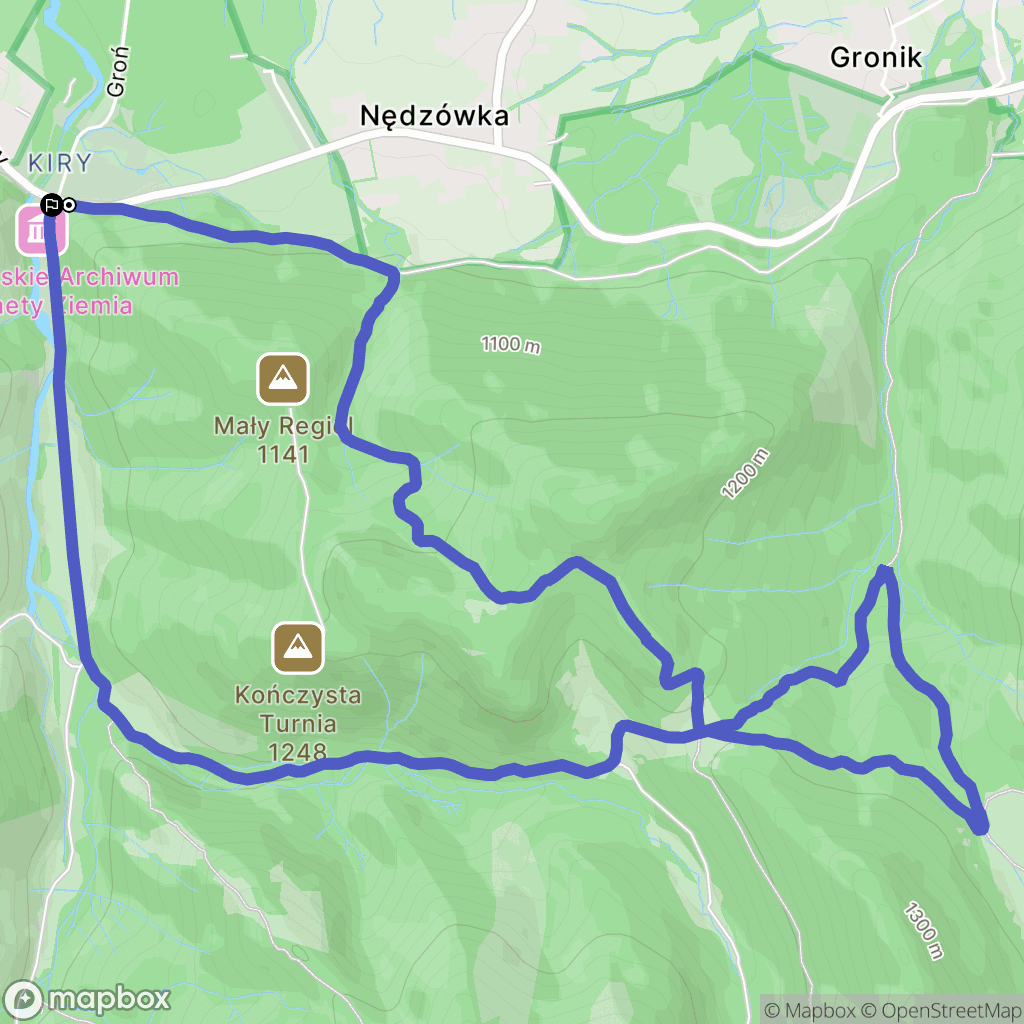 Kościelisko: mapa trasy - Poland