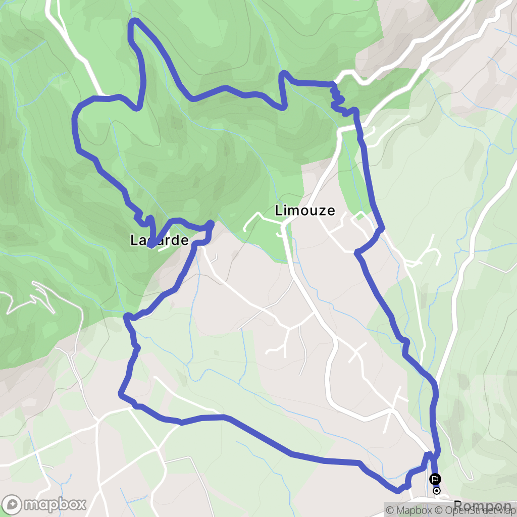 Rompon : carte du parcours de randonnée - France