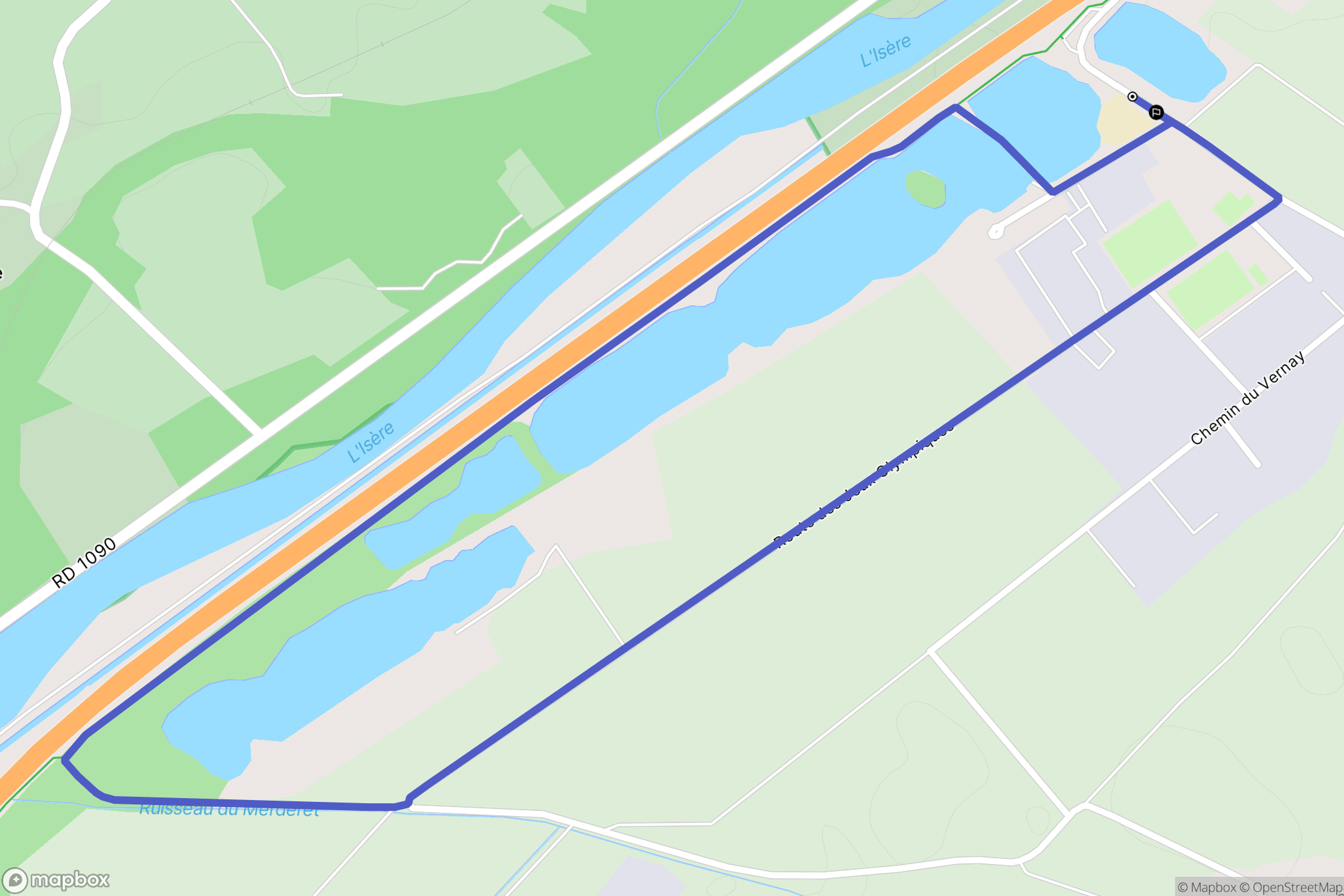 Sainte-Hélène-sur-Isère : carte du parcours de randonnée - France