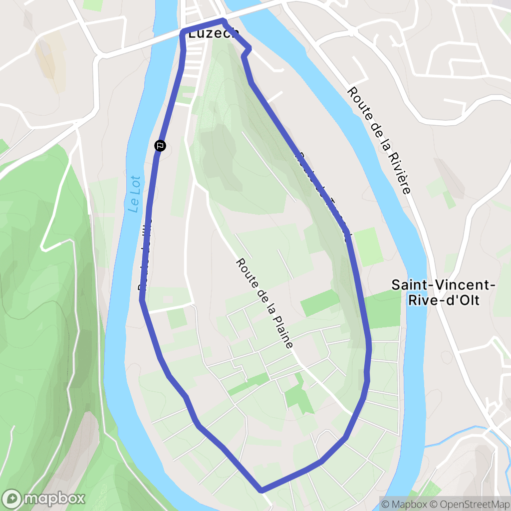 Luzech : carte du parcours de randonnée - France