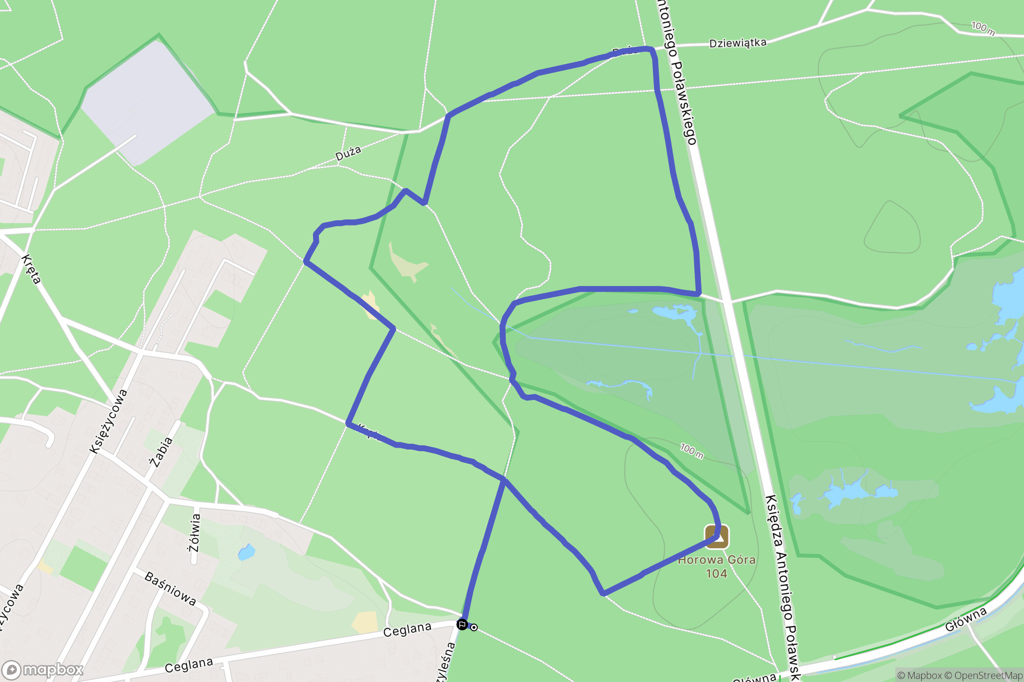 Marki: mapa trasy - Poland