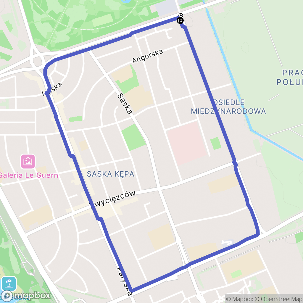 Warszawa: mapa trasy - Poland