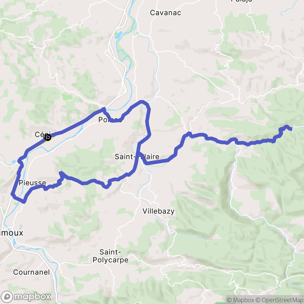 Cépie : carte du parcours de randonnée - France