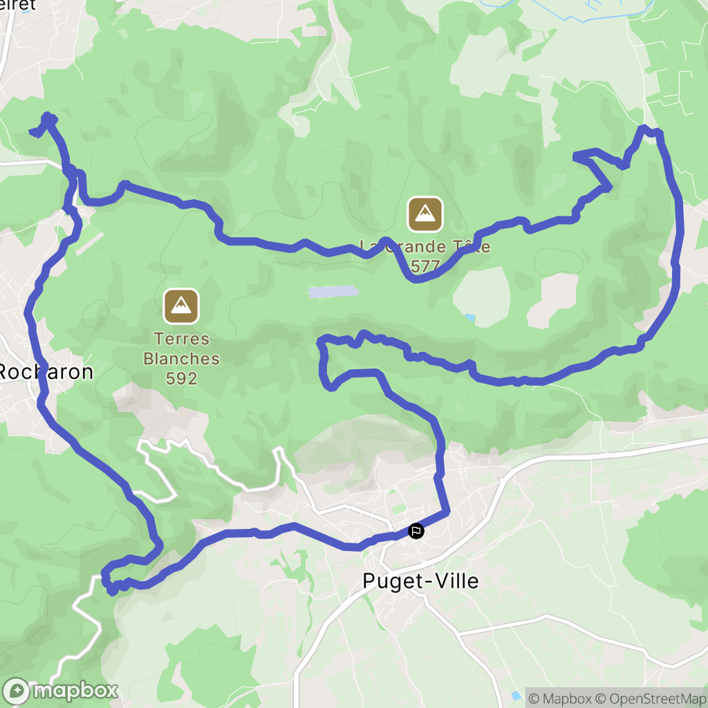Puget-Ville : carte du parcours de randonnée - France
