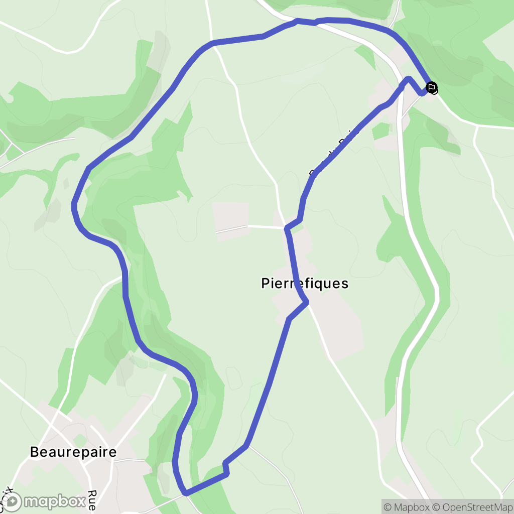 Villainville : carte du parcours de randonnée - France
