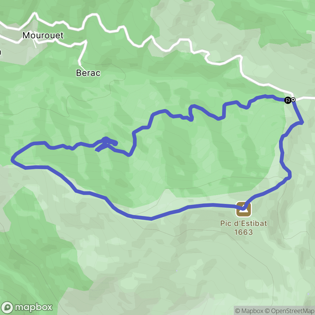 Saurat : carte du parcours de randonnée - France