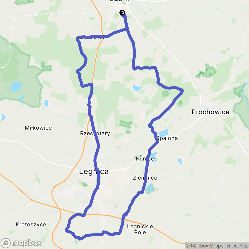 Lubin: mapa trasy - Poland