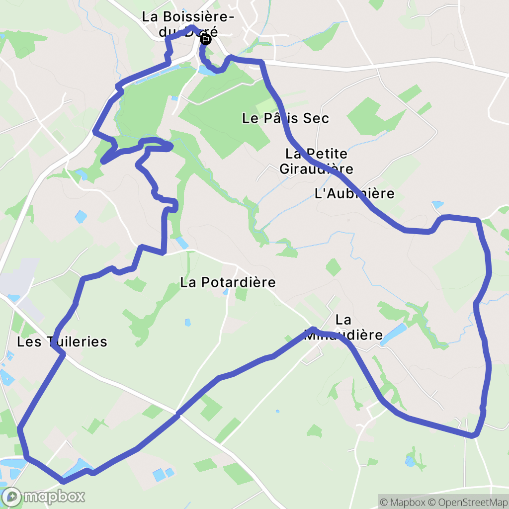 La Boissière-du-Doré : carte du parcours de randonnée - France