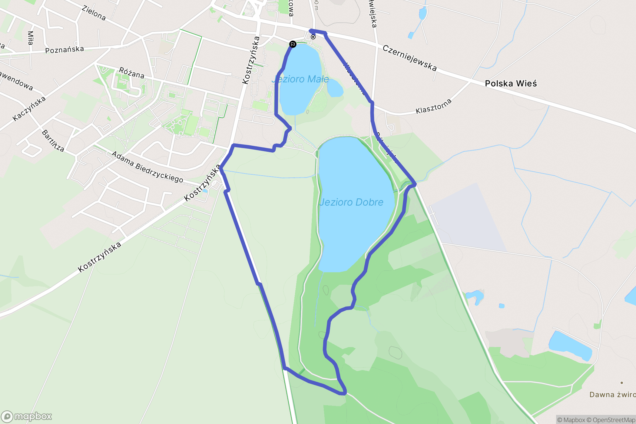 Pobiedziska: mapa trasy - Poland