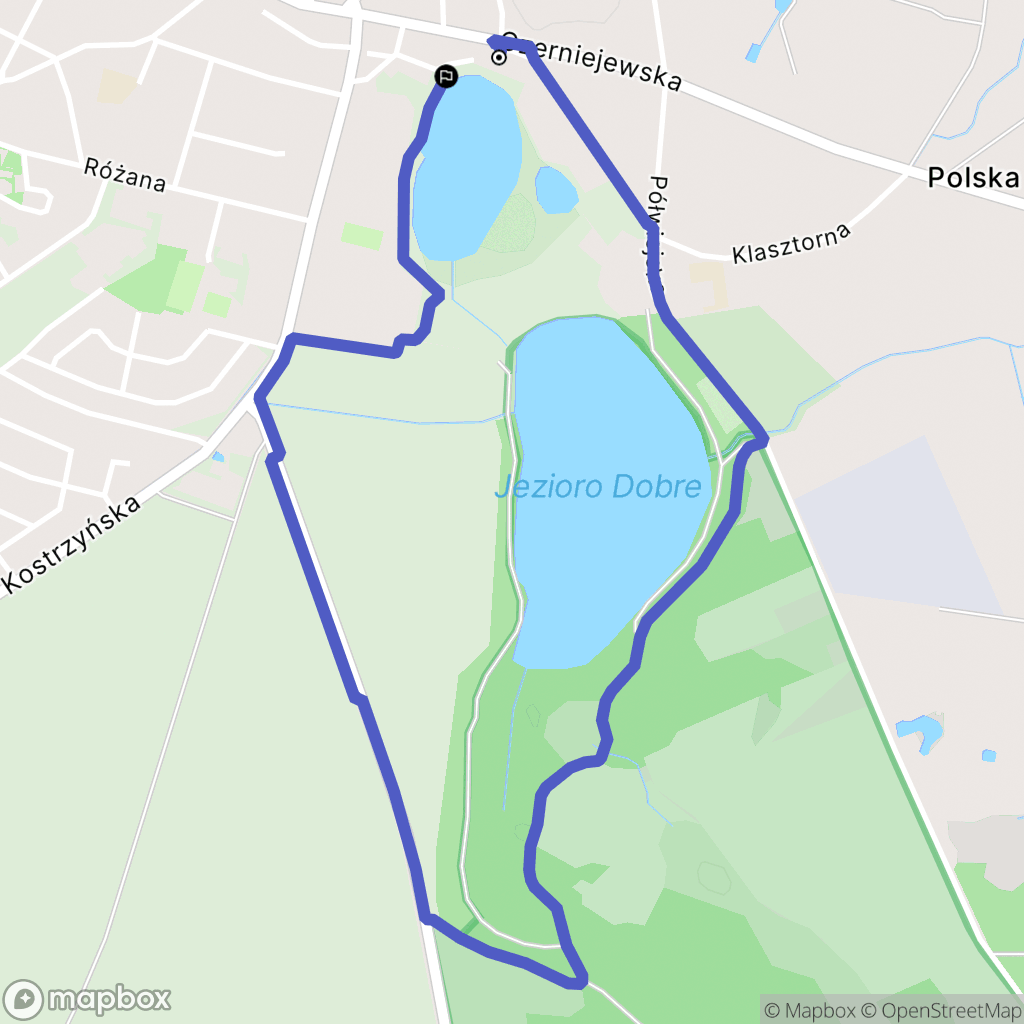 Pobiedziska: mapa trasy - Poland