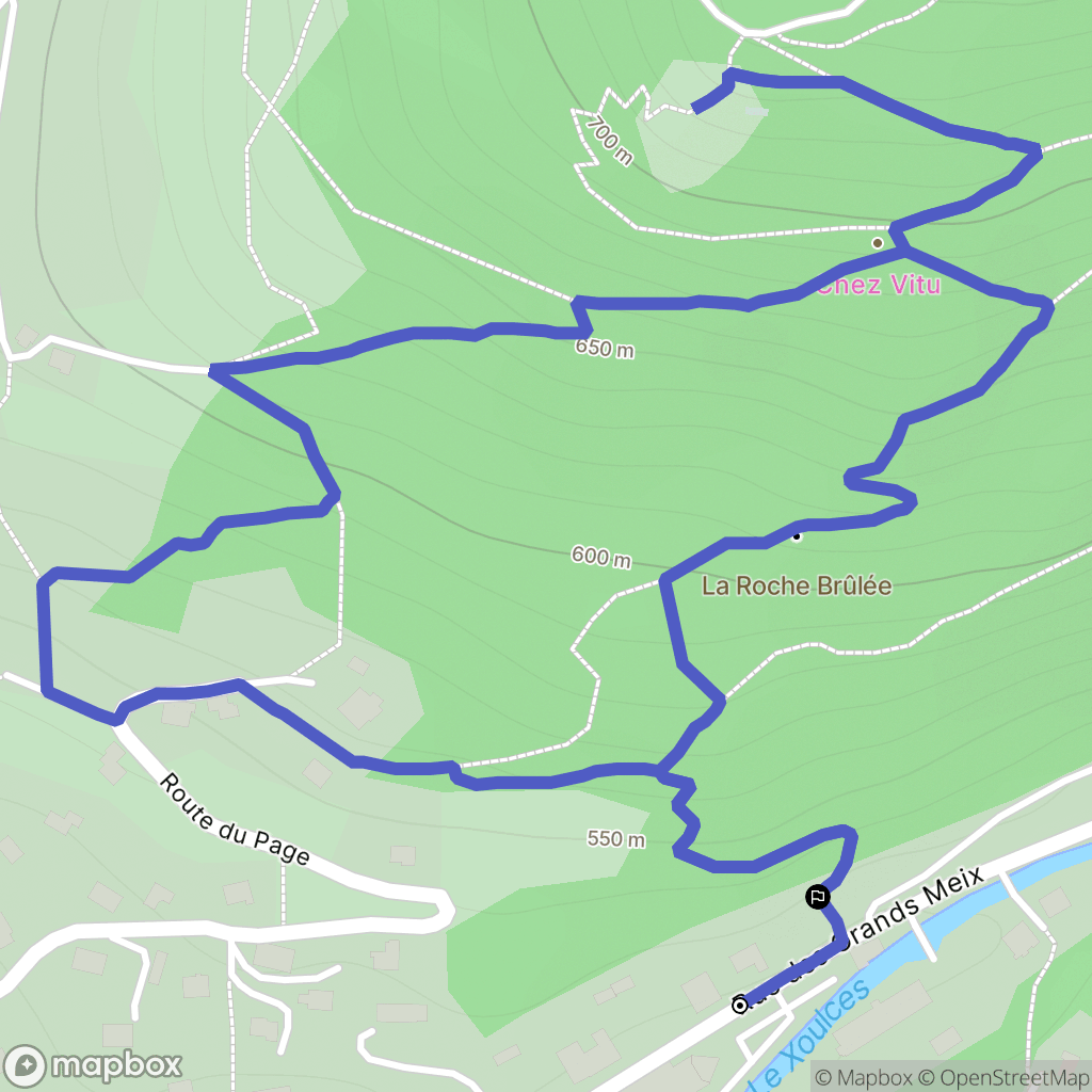 Cornimont : carte du parcours de randonnée - France