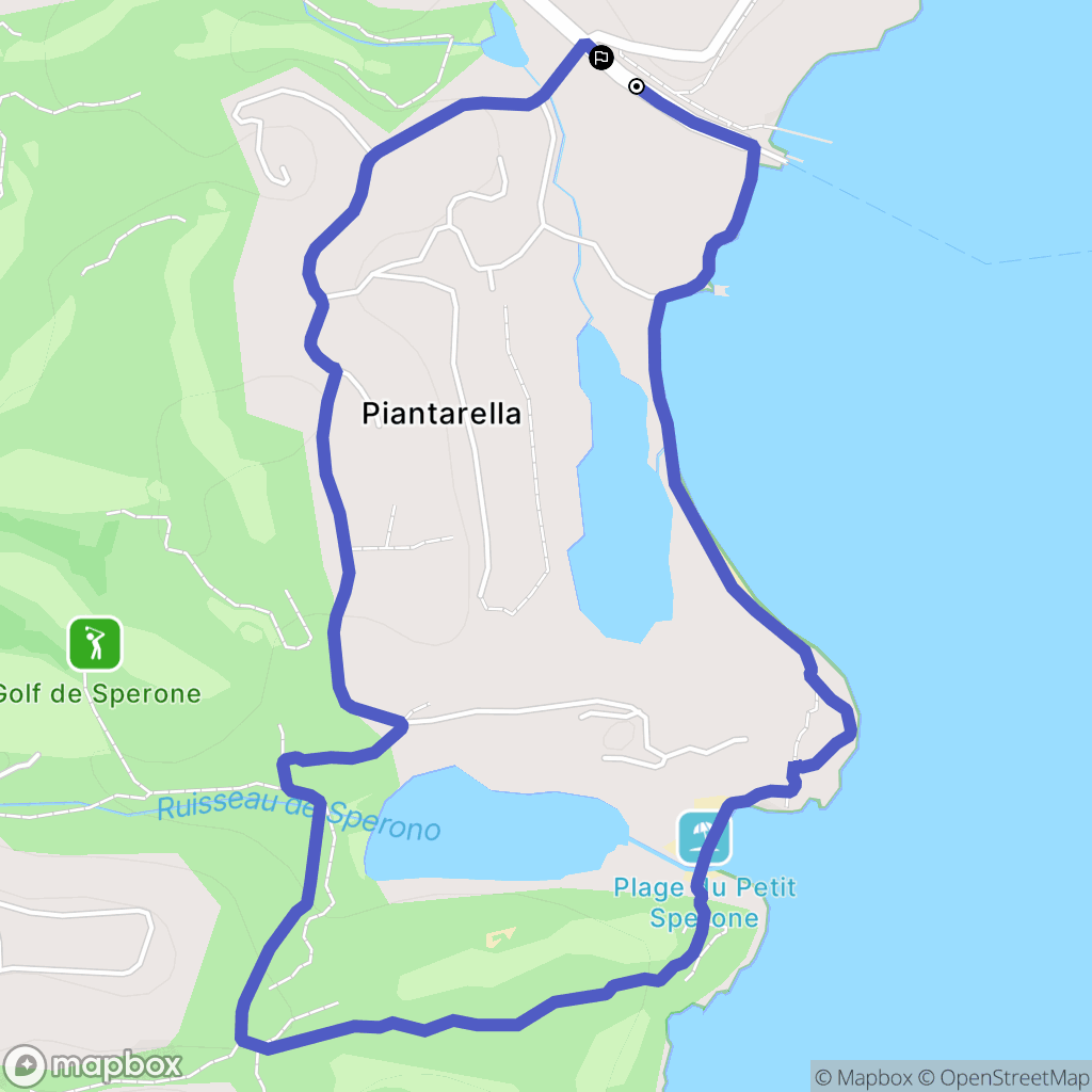 Bonifacio : carte du parcours de randonnée - France