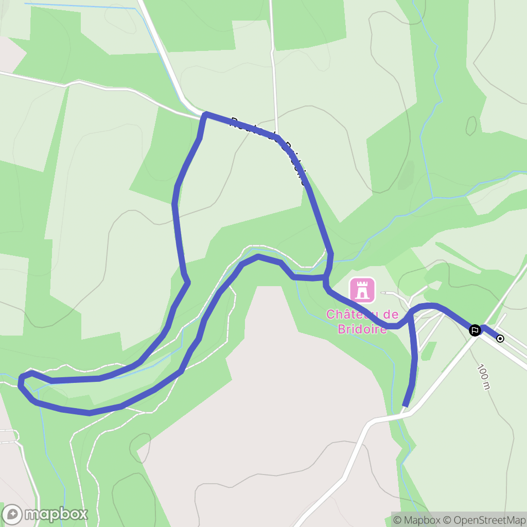 Ribagnac : carte du parcours de randonnée - France