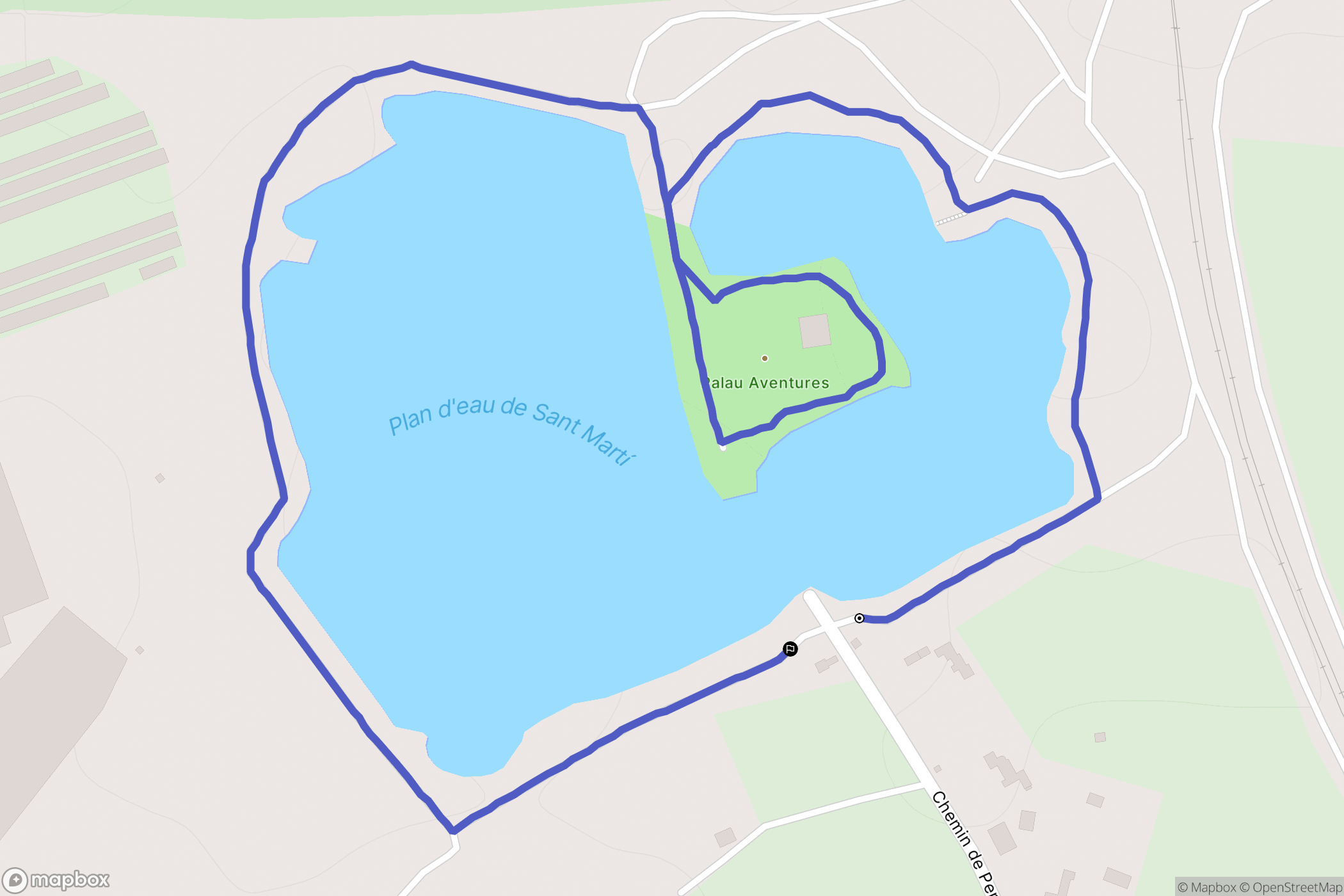 Palau-del-Vidre : carte du parcours de randonnée - France