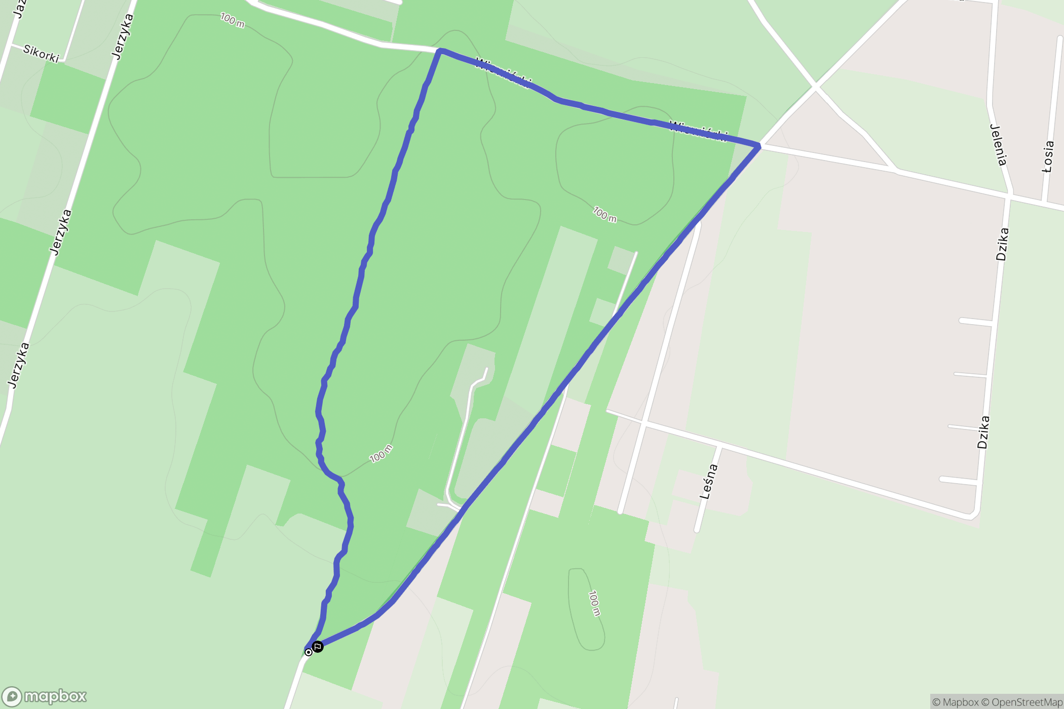Pasikonie: mapa trasy - Poland