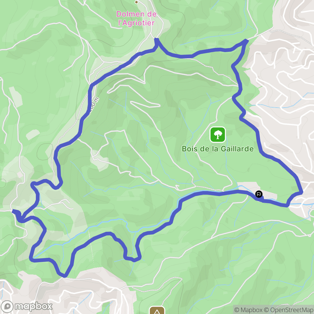 Roquebrune-sur-Argens : carte du parcours de randonnée - France