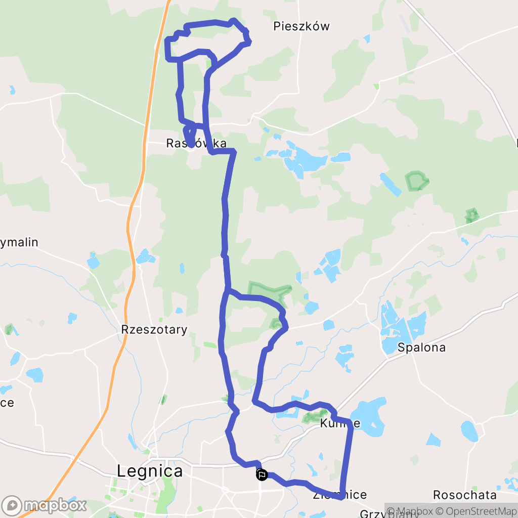 Legnica: mapa trasy - Poland