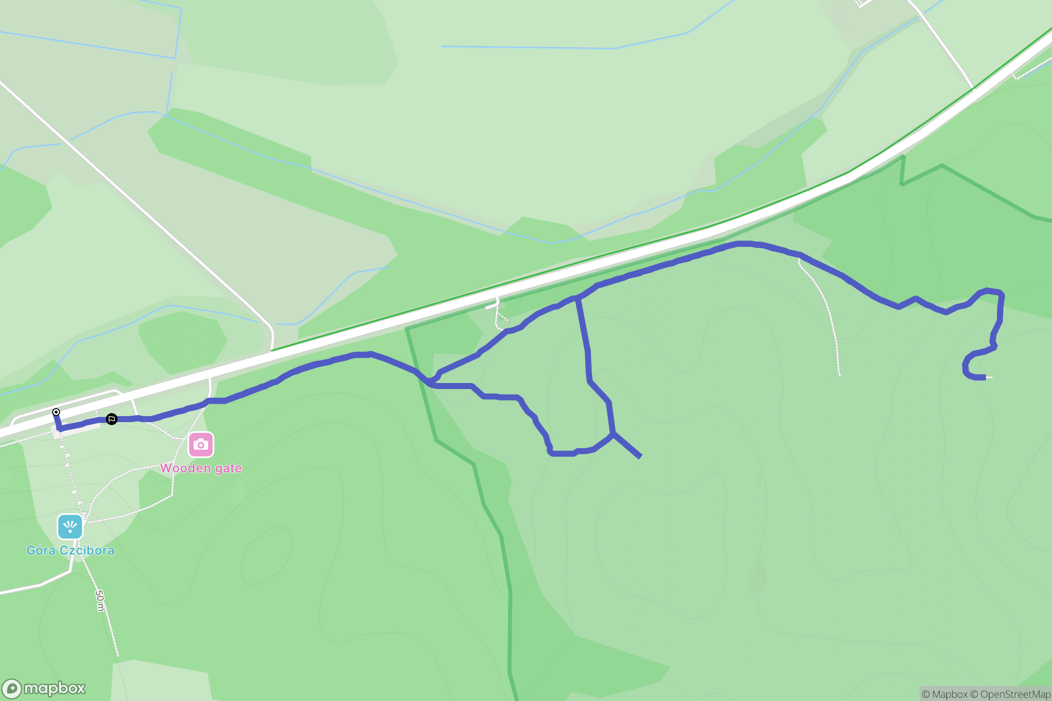Osinów Dolny: mapa trasy - Poland