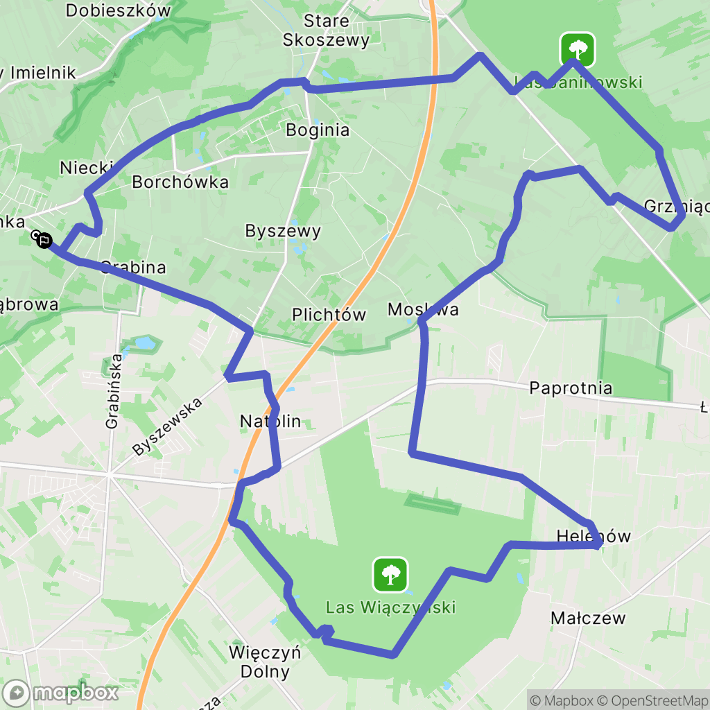 Kalonka: mapa trasy - Poland