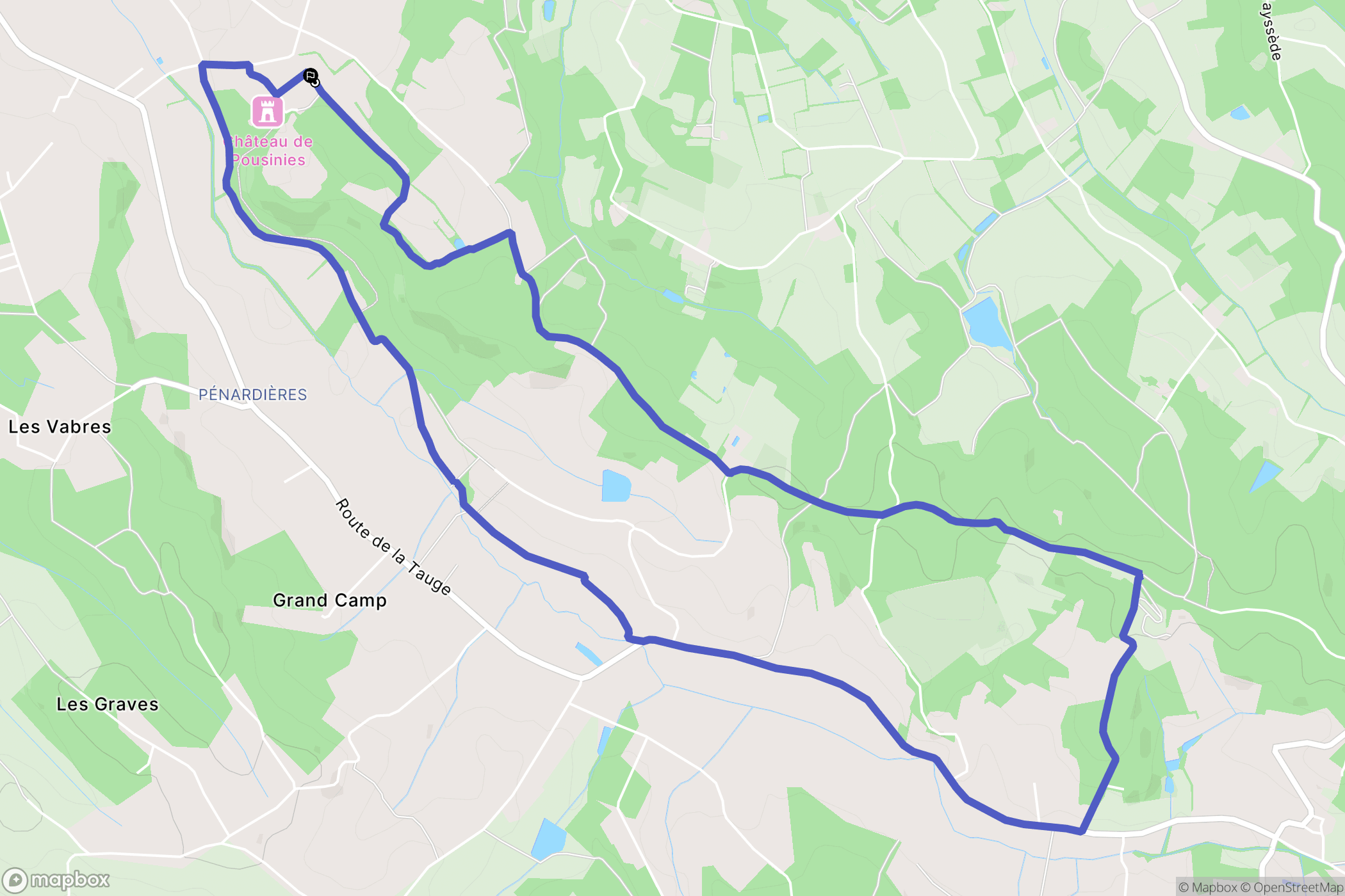 Saint-Étienne-de-Tulmont : carte du parcours de randonnée - France