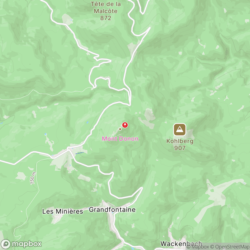 Carte de la zone de délimitation de randonnee-donon-vosges