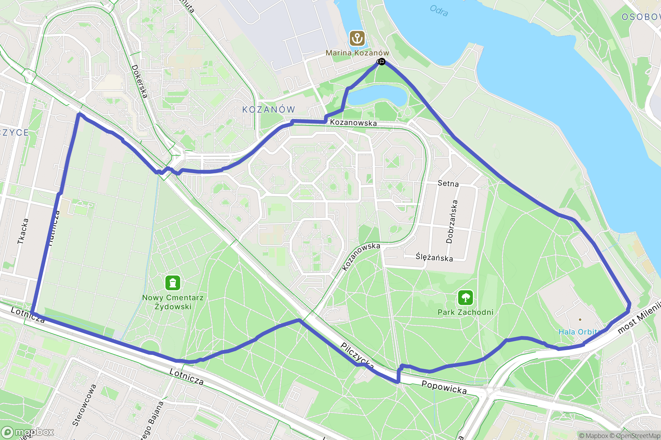 Wrocław: mapa trasy - Poland