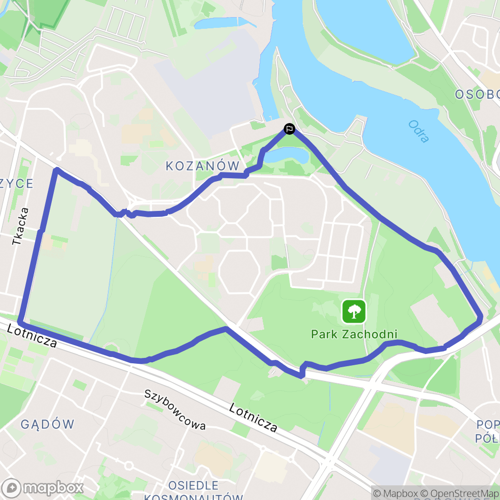 Wrocław: mapa trasy - Poland