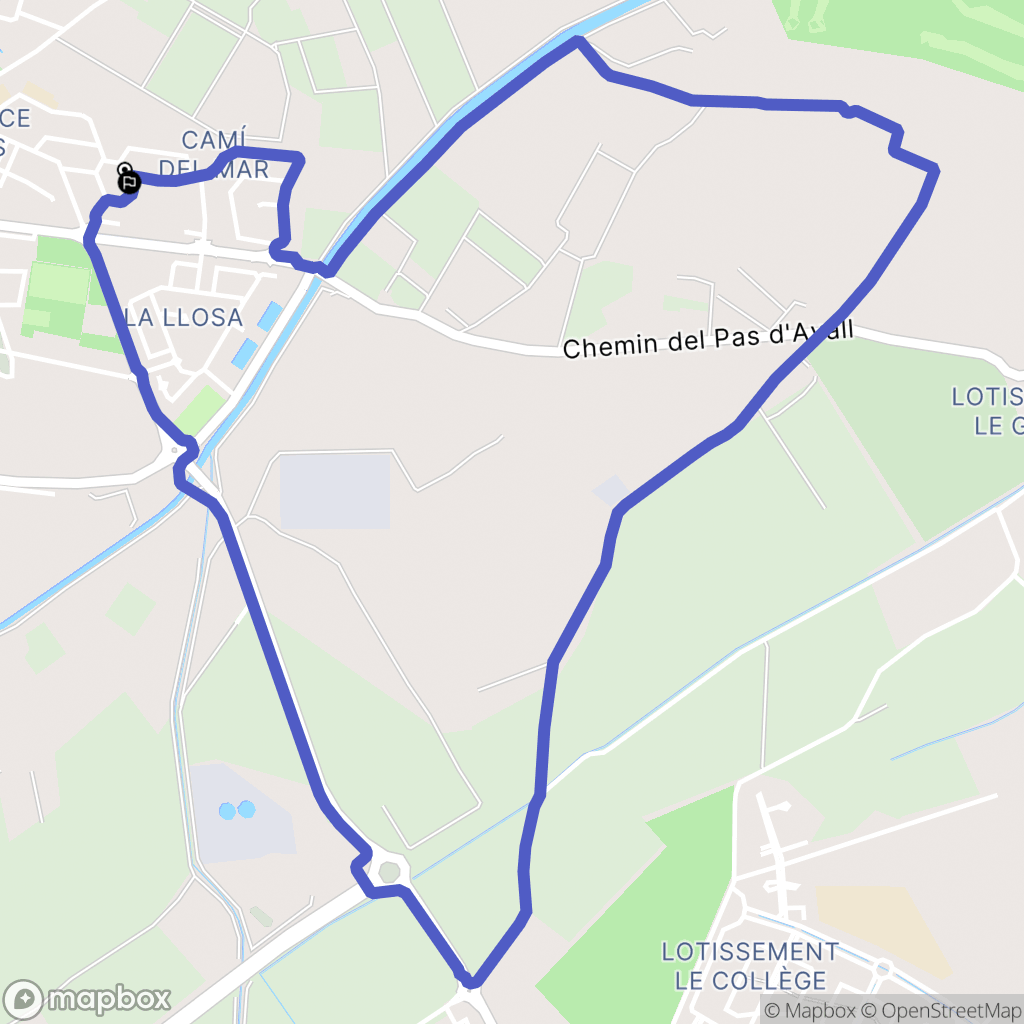 Alénya : carte du parcours de randonnée - France
